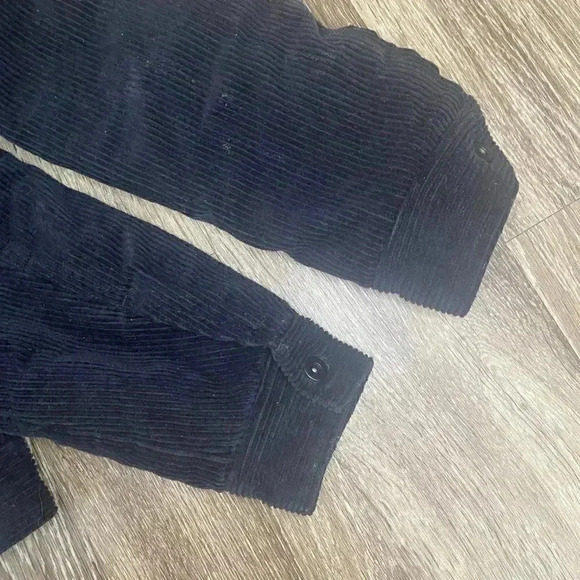 Mens Forever 21 Black Jean Jacket Sherpa Lined - M - Picture 4 of 7